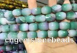 CAA2142 15.5 inches 12*16mm faceted drum agate beads wholesale