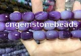 CAA2146 15.5 inches 13*18mm faceted drum agate beads wholesale