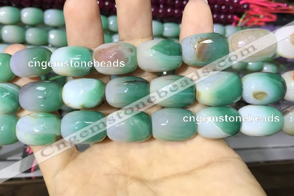 CAA2148 15.5 inches 13*18mm faceted drum agate beads wholesale