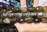 CAA2151 15.5 inches 15*20mm faceted drum agate beads wholesale