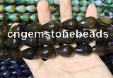 CAA2161 15.5 inches 15*20mm faceted teardrop agate beads