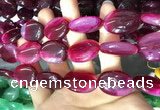 CAA2181 15.5 inches 18*25mm oval banded agate beads wholesale