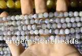 CAA2191 15.5 inches 6mm faceted round banded agate beads