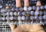 CAA2194 15.5 inches 12mm faceted round banded agate beads