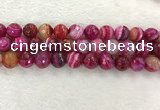 CAA2223 15.5 inches 14mm faceted round banded agate beads