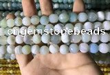 CAA2242 15.5 inches 10mm faceted round banded agate beads