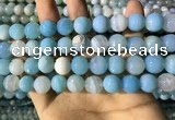 CAA2246 15.5 inches 12mm faceted round banded agate beads