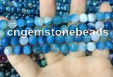 CAA2252 15.5 inches 10mm faceted round banded agate beads