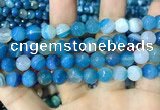 CAA2254 15.5 inches 14mm faceted round banded agate beads