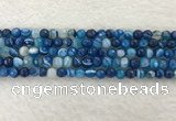 CAA2257 15.5 inches 6mm faceted round banded agate beads