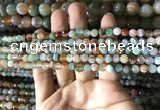 CAA2263 15.5 inches 4mm faceted round banded agate beads