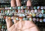 CAA2265 15.5 inches 8mm faceted round banded agate beads