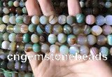 CAA2266 15.5 inches 10mm faceted round banded agate beads