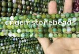 CAA2270 15.5 inches 4mm faceted round banded agate beads