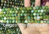 CAA2271 15.5 inches 6mm faceted round banded agate beads