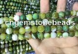 CAA2272 15.5 inches 8mm faceted round banded agate beads