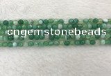 CAA2277 15.5 inches 4mm faceted round banded agate beads