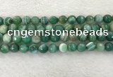 CAA2280 15.5 inches 10mm faceted round banded agate beads