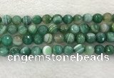 CAA2281 15.5 inches 12mm faceted round banded agate beads