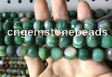 CAA2290 15.5 inches 14mm faceted round banded agate beads