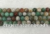 CAA2304 15.5 inches 12mm round banded agate gemstone beads