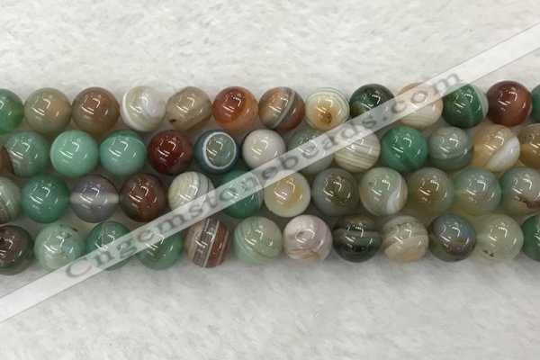 CAA2304 15.5 inches 12mm round banded agate gemstone beads