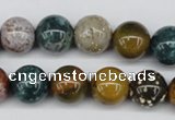 CAA233 15.5 inches 14mm round ocean agate gemstone beads wholesale