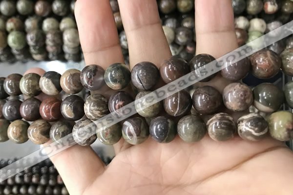 CAA2374 15.5 inches 12mm round ocean agate beads wholesale