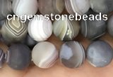 CAA2391 15.5 inches 4mm round matte Botswana agate beads wholesale