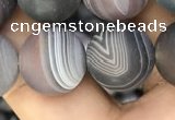 CAA2396 15.5 inches 14mm round matte Botswana agate beads wholesale