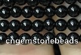 CAA2401 15.5 inches 3mm round black agate beads wholesale