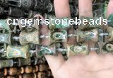 CAA2682 15.5 inches 15*18mm - 16*23mm bone tibetan agate dzi beads