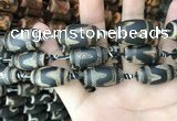 CAA2685 15.5 inches 13*25mm - 16*26mm drum tibetan agate dzi beads