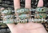 CAA2688 15.5 inches 12*30mm - 14*30mm rice tibetan agate dzi beads