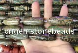 CAA2696 15.5 inches 14*38mm - 16*43mm rice tibetan agate dzi beads