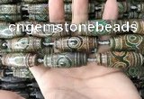 CAA2707 15.5 inches 14*38mm - 16*43mm rice tibetan agate dzi beads