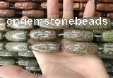 CAA2710 15.5 inches 14*38mm - 16*43mm rice tibetan agate dzi beads