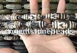 CAA2714 15.5 inches 14*38mm - 16*43mm rice tibetan agate dzi beads