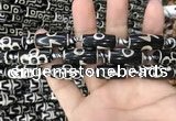 CAA2730 15.5 inches 10*25mm - 11*25mm rice tibetan agate dzi beads