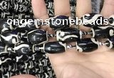 CAA2738 15.5 inches 14*21mm - 16*22mm drum tibetan agate dzi beads