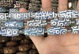 CAA2742 15.5 inches 12*30mm - 13*31mm rice tibetan agate dzi beads