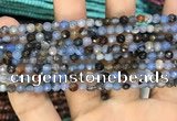 CAA2800 15 inches 4mm faceted round fire crackle agate beads wholesale