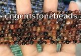 CAA2801 15 inches 4mm faceted round fire crackle agate beads wholesale