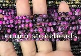 CAA2824 15 inches 4mm faceted round fire crackle agate beads wholesale