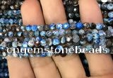 CAA2827 15 inches 4mm faceted round fire crackle agate beads wholesale