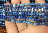 CAA2828 15 inches 4mm faceted round fire crackle agate beads wholesale