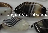 CAA283 15.5 inches 18*30mm freeform black line agate beads