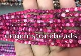 CAA2832 15 inches 4mm faceted round fire crackle agate beads wholesale