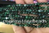 CAA2838 15 inches 4mm faceted round fire crackle agate beads wholesale