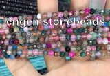 CAA2847 15 inches 4mm faceted round fire crackle agate beads wholesale